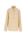 The Row Collared Long Sleeve Button Front Shirt In Neutral