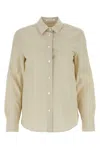 The Row Ivory Printed Poplin Side Shirt In Printed