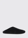 The Row Slippers Hudson In Pelle Scamosciata Nera Uomo In Black