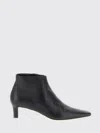 The Row Black Carla 45 Ankle Boots In Leather In Black