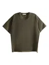 The Row Short-sleeve Boxy Top In Green
