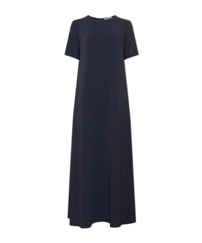 The Row Short Sleeve Dress In Black