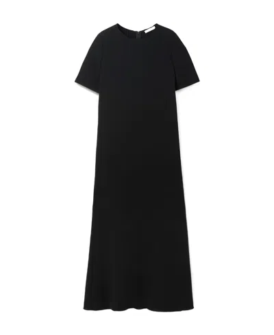 THE ROW SHORT-SLEEVE MAXI SILK DRESS
