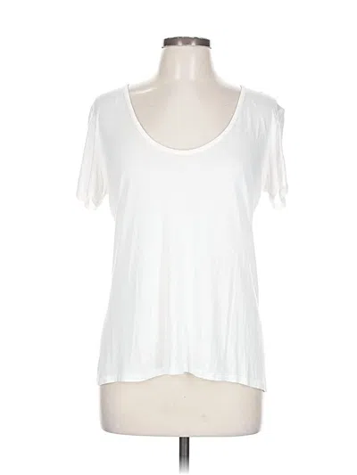Pre-owned The Row Short Sleeve Top White Scoop Neck Tops