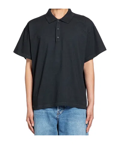 The Row Short-sleeved Polo Shirt In Black