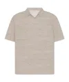 The Row Short-sleeved Polo Shirt In Light Pebble Color