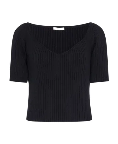 The Row Short-sleeved Sweater In Blue