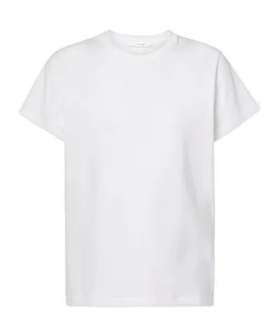 The Row Calibi Brushed Cotton Silk Jersey T-shirt In Bright White