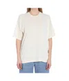 The Row Nadina Oversized Short-sleeve Top In White