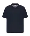 The Row Mauro Short-sleeved Polo T-shirt In Blue
