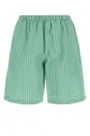 The Row Bermuda Zindel In Cotone Ricamato  Uomo In Green
