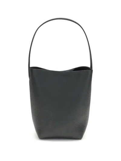 The Row Park Tote Small Leather Tote Bag In Black