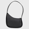The Row Zippered Half-moon Handbag In Black Pld