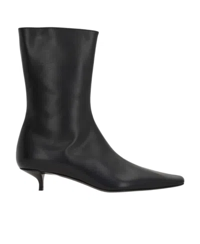 The Row Shrimpton 50mm Leather Boots In Black