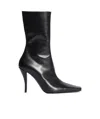 The Row Shrimpton Leather Ankle Boots In Black