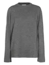 The Row Cashmere And Wool Knit Top In Gray