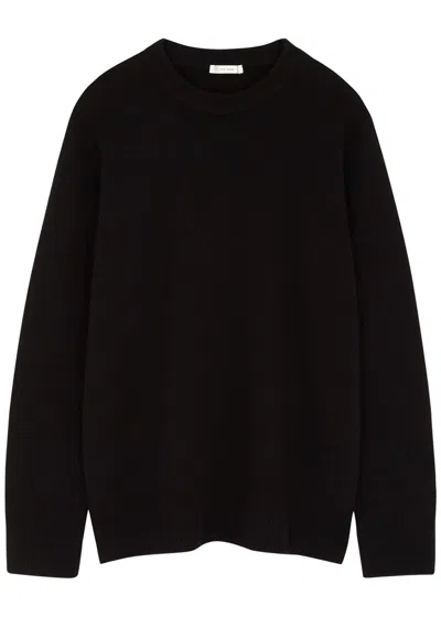 The Row Sibem Wool And Cashmere-blend Jumper In Black