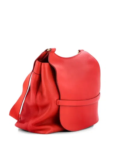 Pre-owned The Row Sideby Shoulder Bag Leather Crossbody Bag In Red