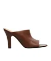 The Row Signum Leather Heeled Mules 90 In Brown