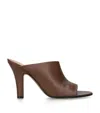 The Row Signum Leather Heeled Mules 90 In Brown