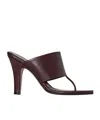 The Row Burgundy Signum Heeled Sandals In Black