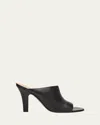 The Row 90mm Signum Heeled Leather Mules In Black