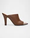 The Row Signum Leather Heeled Mules 90 In Brown