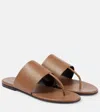 The Row Signum Leather Thong Sandals In Fawn