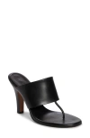 The Row Signum Leather Heeled Thong Sandals In Black