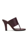The Row Burgundy Signum Heeled Sandals In Bordeaubergine