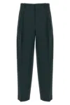 The Row Pantalone Silas Dalla Gamba Ampia Verde Bottiglia In Lana E Viscosa  Uomo
