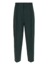 The Row Pantalone Silas Dalla Gamba Ampia Verde Bottiglia In Lana E Viscosa  Uomo In Green