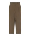 The Row Trousers Front Pleated Belt Loops In Brown