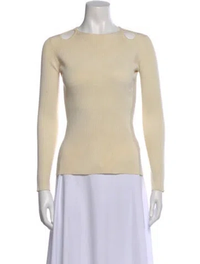 Pre-owned The Row Silk Asymmetrical Top In Neutral