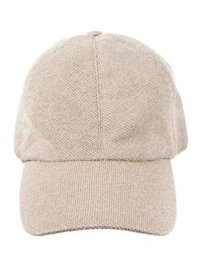 Pre-owned The Row Silk Baseball Cap In Neutrals