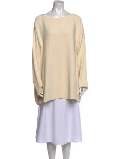 Pre-owned The Row Silk Bateau Neckline Tunic In Neutral