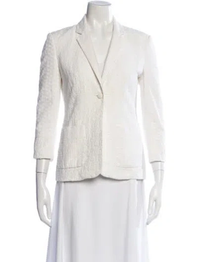 Pre-owned The Row Silk Blazer In White