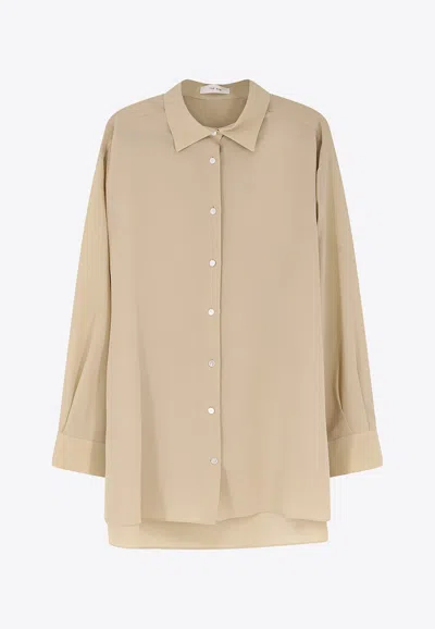 The Row Silk Buttoned Shirt In White