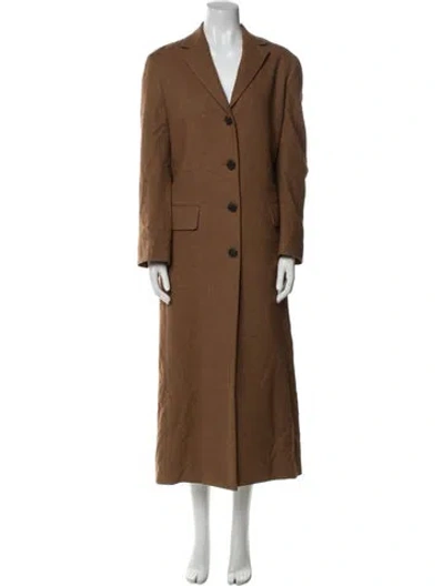 Pre-owned The Row Silk Coat In Brown