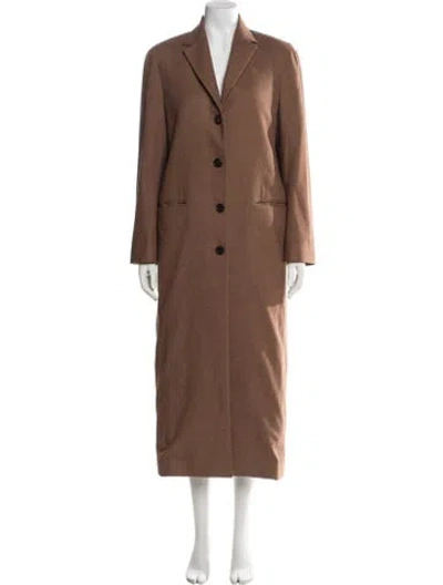 Pre-owned The Row Silk Coat In Brown