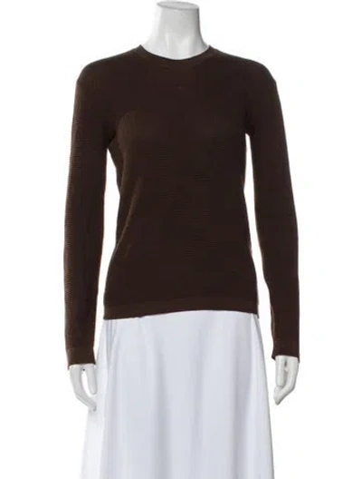 Pre-owned The Row Silk Crew Neck Sweater In Pink