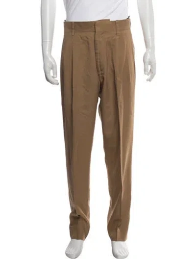Pre-owned The Row Silk Dress Pants In Brown