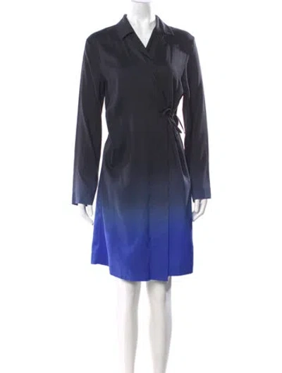Pre-owned The Row Silk Knee-length Dress In Blue