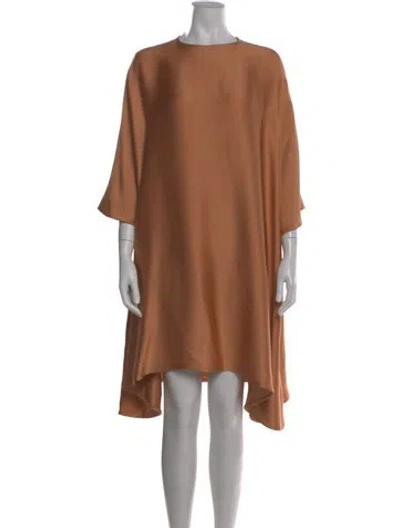 Pre-owned The Row Silk Knee-length Dress In Orange