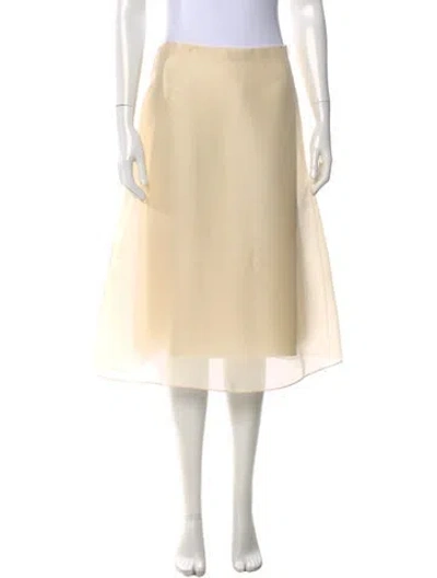 Pre-owned The Row Silk Knee-length Skirt In Neutral