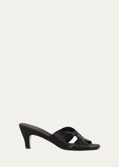The Row 70mm Soft Knot Sandals In Black