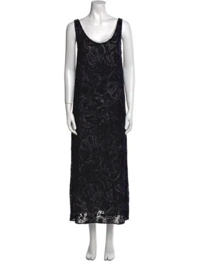 Pre-owned The Row Silk Long Dress In Black