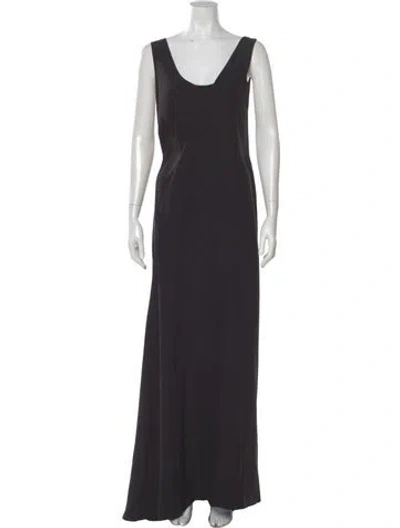 Pre-owned The Row Silk Long Dress In Black