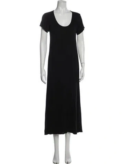 Pre-owned The Row Silk Long Dress In Black