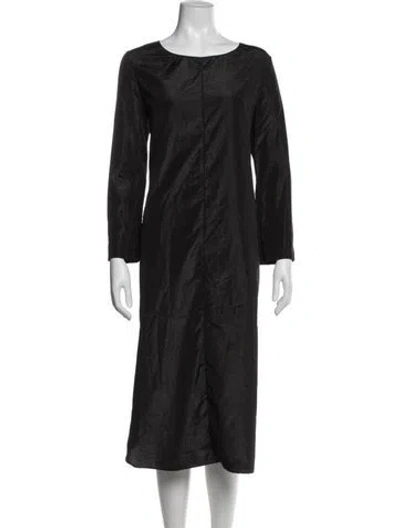 Pre-owned The Row Silk Long Dress In Black